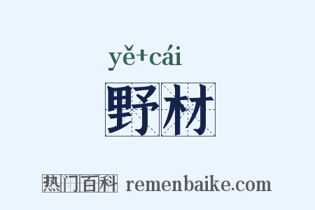 野材是什么意思的图片